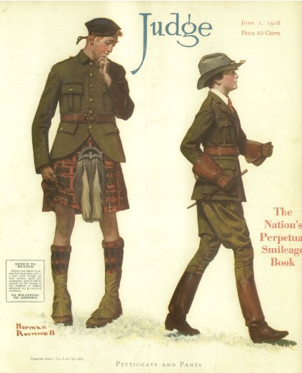 His images of the Great War sought out humour & innocence in a time when these were most valued by a population at war. His use of humour undermines the pseudo-sophisticated criticism of his work as sentimental. Red Cross Magazine (1918), Judge Magazine (1918) & Life (1918)
