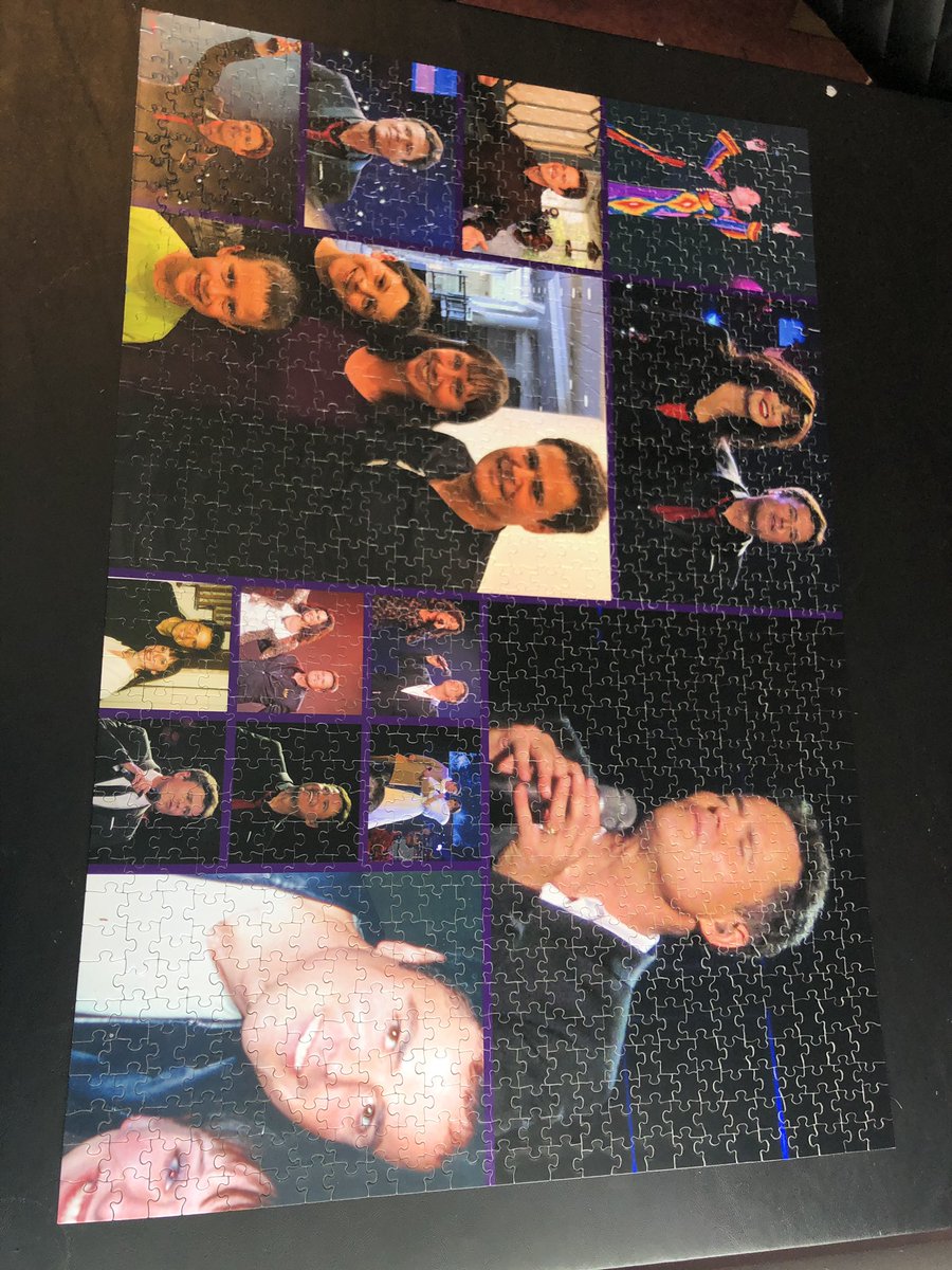 Thanks to @donnyosmond and @Shutterfly and my husband for this most rewarding yet challenging puzzle ever (so many solid black pieces)!  😅🧩💜 I enjoyed reliving these concert memories.  Do you miss these concerts as much as I do, @donnyosmond?!  🎶💜#photopuzzle #hurryupHarrahs