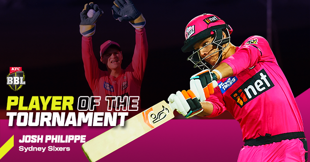 OFFICIAL | The #BBL10 Player of the Tournament is @joshphilippe2 of the <a href="/SixersBBL/">Sydney Sixers</a>! 

 The sky is the limit for this 23yo sensation. Congrats, Josh 👏