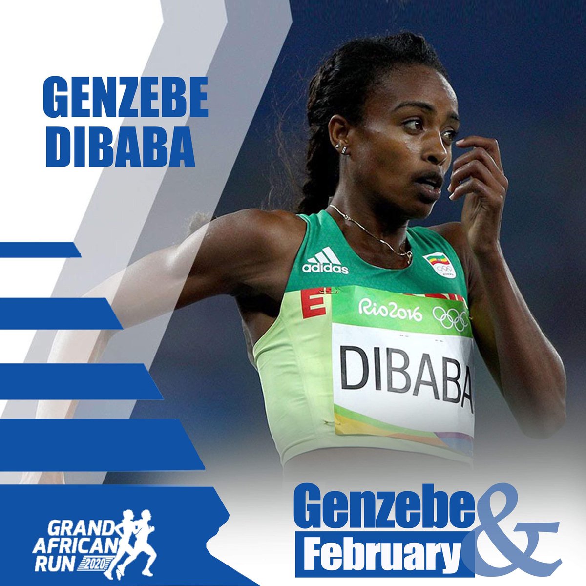 Genzebe DIBABA and the Month of FEBRUARY!

Fun Fact: Genzebe is World Record Holder in six different disciplines: Outdoor (1500m and 2000m) + Indoor (1500m, 3000m, 5000m and One Mile). 

She REGISTERED FIVE OF HER SIX WORLD RECORDS IN THE MONTH OF FEBRUARY. 

#GrandAfricanRun
