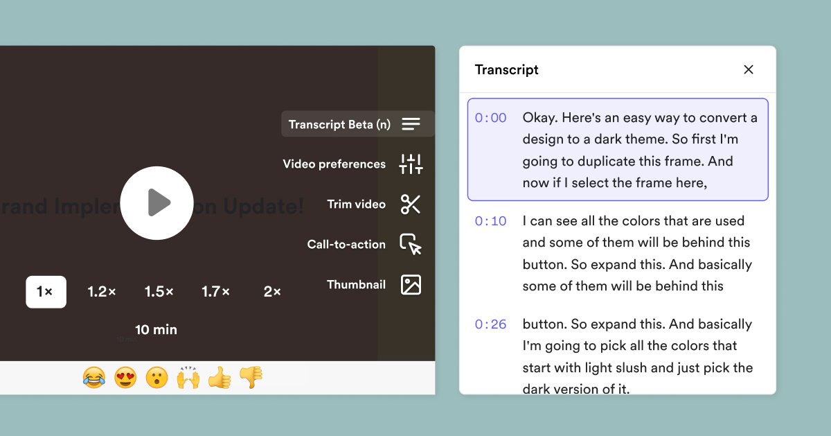 loom's tweet photo. Transcription is now in beta to all our Business and Enterprise customers 📜🚀

This allows viewers to quickly access an automated transcript of a video making your message more accessible for everyone! https://t.co/gaWwrUoDLM