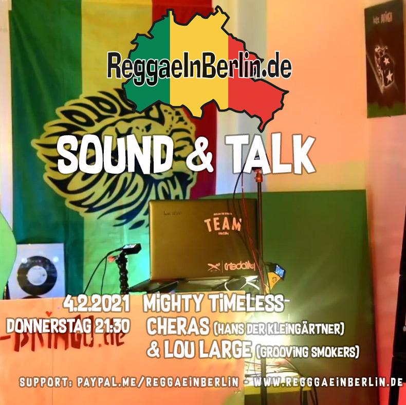 Donnerstag 4.2. auf unserer Facebookseite <a href="/ReggaeInBerlin/">Reggae in Berlin</a> Sound &amp; Talk #4 dieses Mal mit #TimelessSound und #CheRas von #Hansderkleingärtner