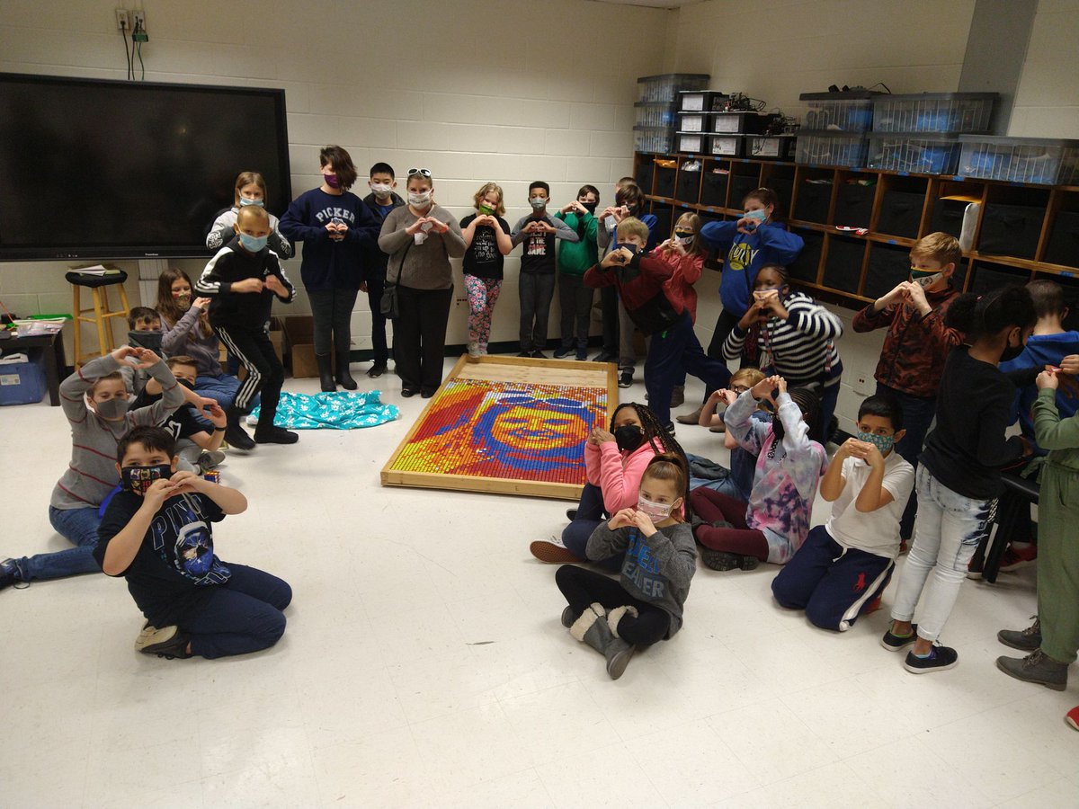 But wait - there is more....😀 Remember our post about Dr. Robinson and the 600+ Rubik's cubes?  Mr. Schoening's enrichment students also created our beautiful assistant principal Mrs. Judy!  AMAZING!!! #thinkinmaneagles #excellenceandcreativity