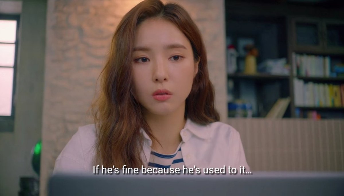 She knows the other perspective and mostly, speaks in a third-person perspective.