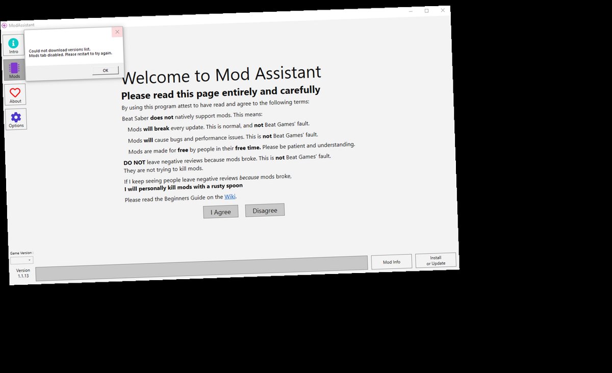 beat saber mod assistant version info beat saber mod assistant version info
