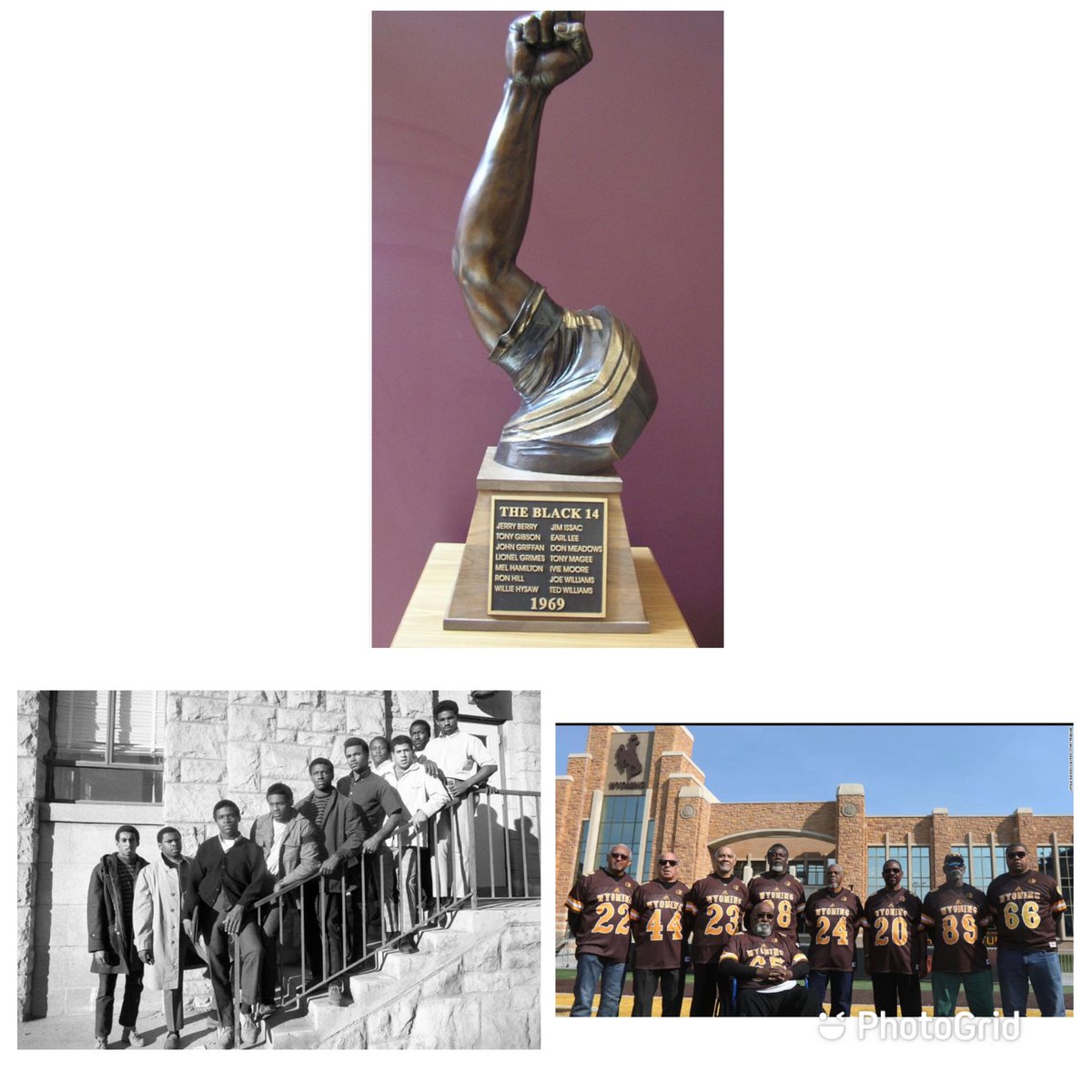 the_BBoyd's tweet photo. In 1969, 14 players from University of Wyoming football team were dismissed in response to their request to the head coach to wear armbands to protest vs BYU due to treatment in the previous yrs game &amp; a tenet that that Blacks could not ascend to priesthood. #TheMoreYouKnow https://t.co/YWj4HZPO6U