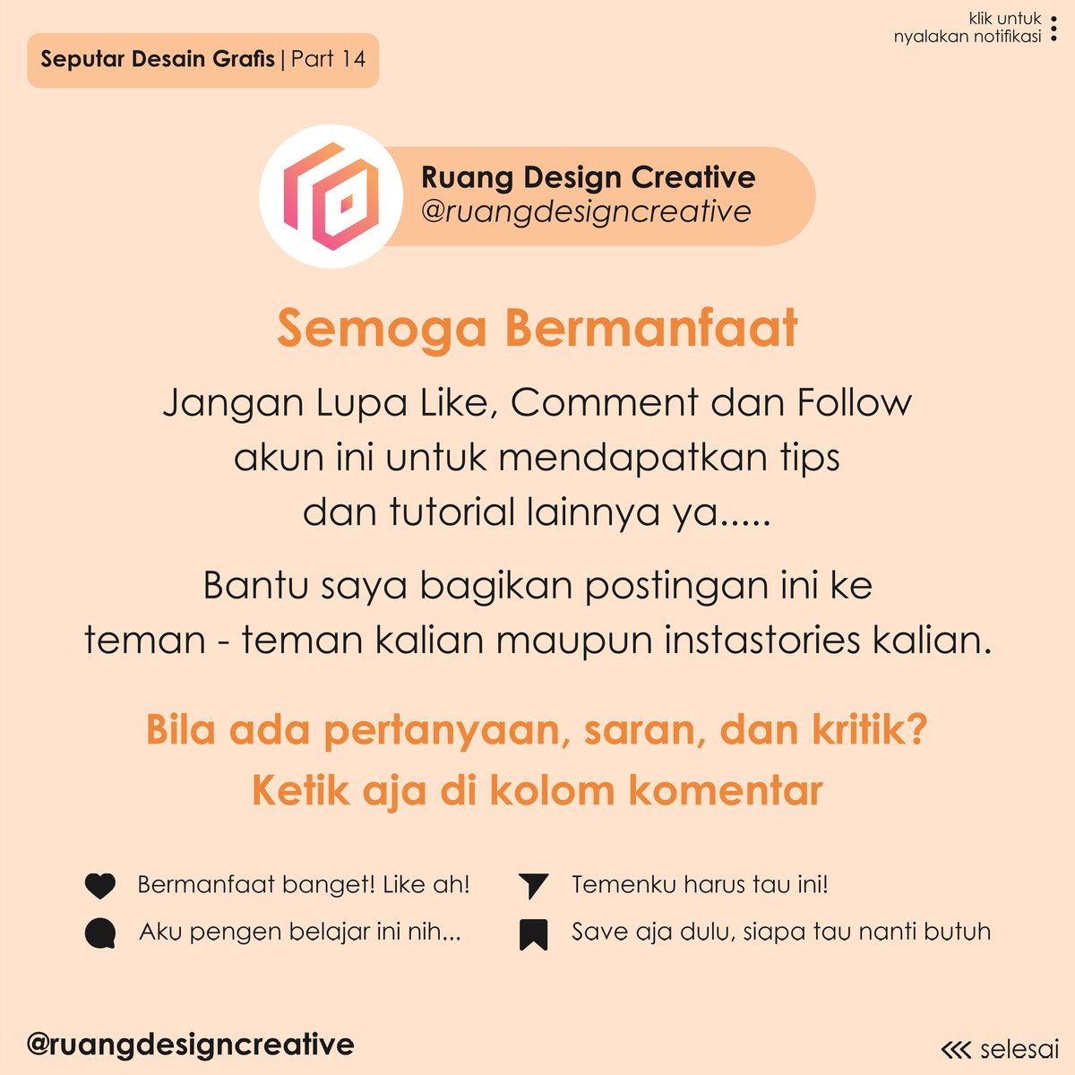 ruang_creative's tweet image. Yang sering ngalamin art block mana niiiih? Semoga tips yang saya kasih semoga membantu biar gampang dapat inspirasi ya! 😁🤩
.
#seputardesaingrafis #ruangdesigncreative #tutorialdesain #tipsdesain #trikdesain #desaingrafis #microblog #belajardesain #trending #viral #terbaru2021
