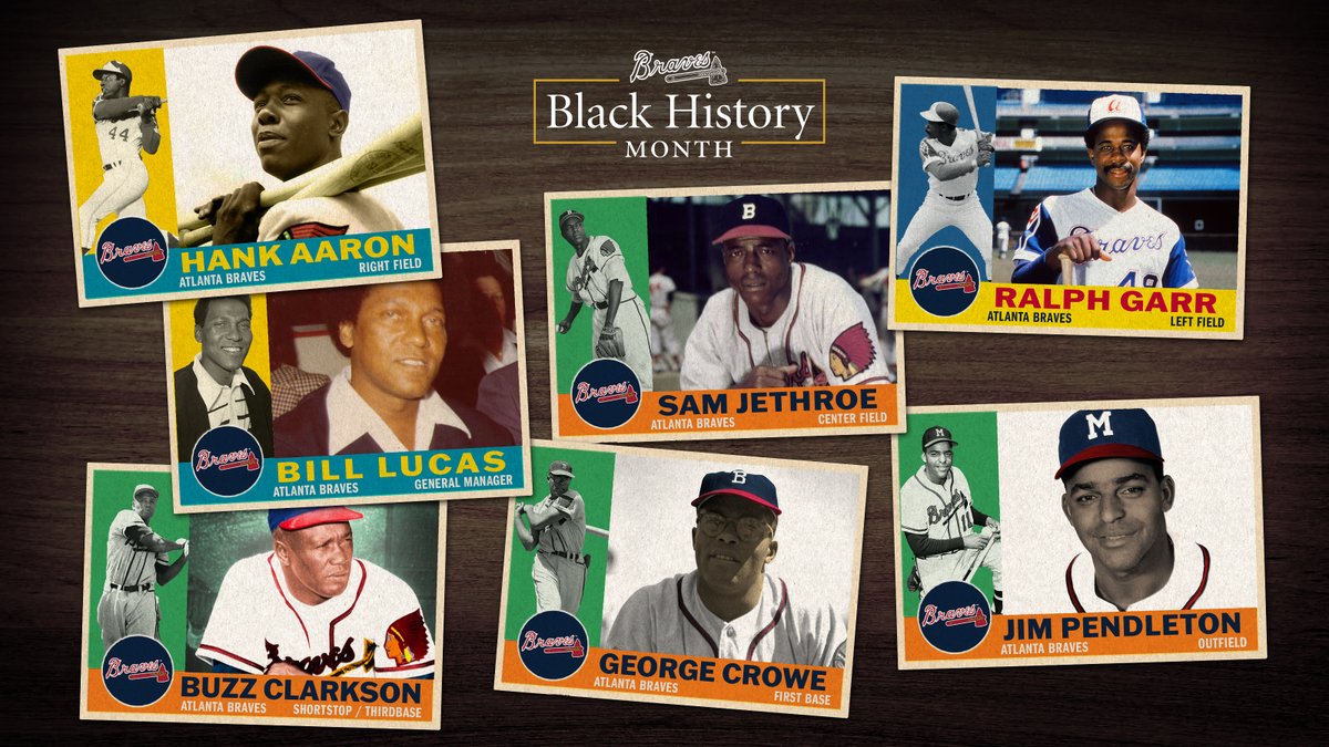 Braves's tweet photo. Every Wednesday during #BlackHistoryMonth, we will be honoring and recognizing African American icons that have positively impacted the Braves organization.

Learn more about this week's icons: https://t.co/3tN53Sa820 https://t.co/La1IreNhNL