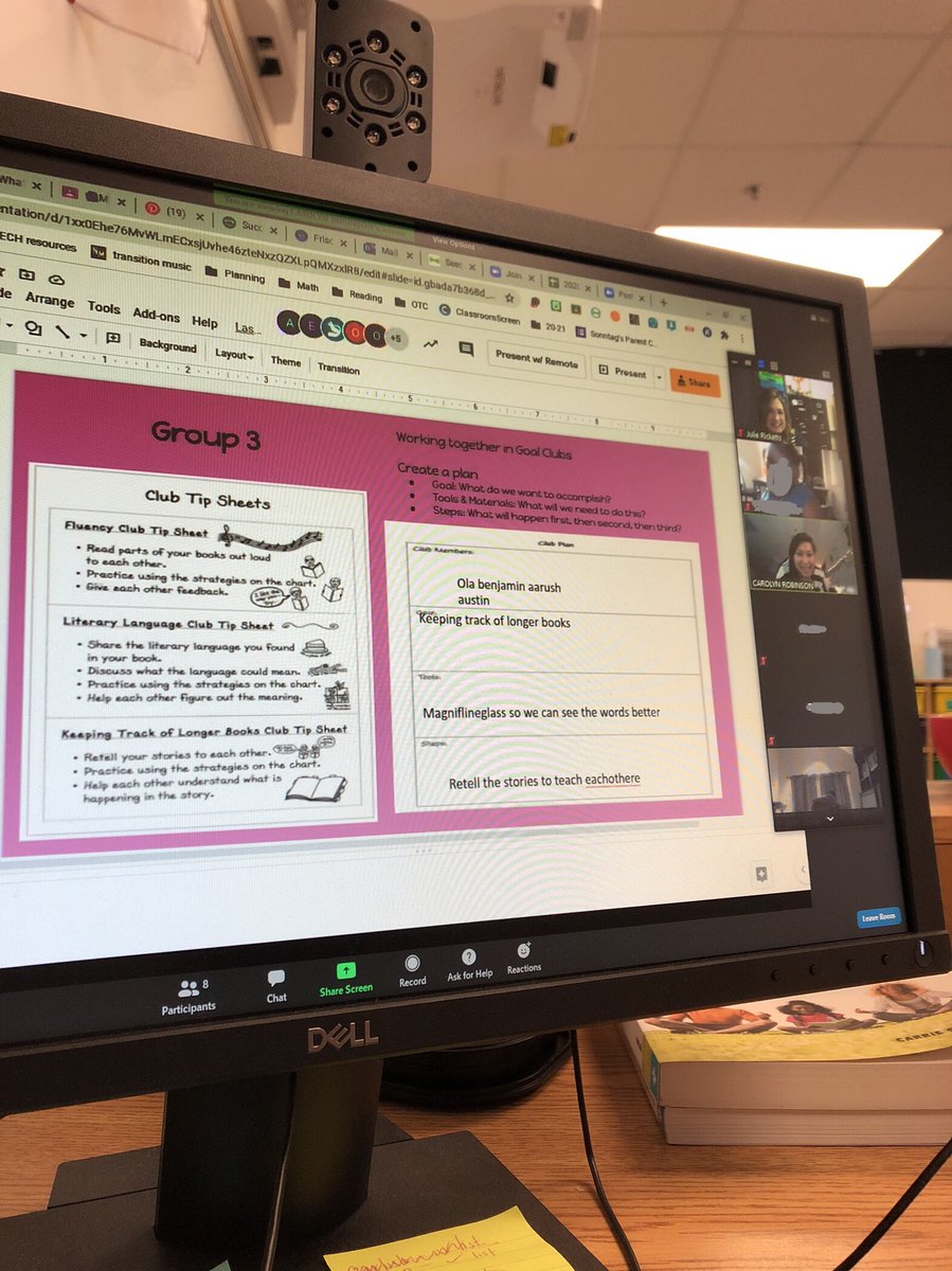 juliewricketts's tweet photo. Thank you, @Mrsrobs2, for inviting me into all of your breakout rooms today! The book club discussions your kidddos were engaged in were so meaningful, and I could tell they were so proud to share their thoughts. Way to go!!! @SonntagElem #FISDliteracy @ci_elem #TCRWP https://t.co/qKHgGpGUQB