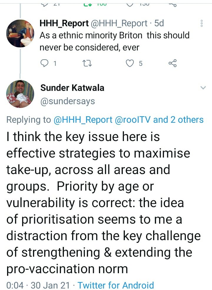 Prioritising by age and vulnerability seems the right principle. If more from minority backgrounds are vulnerable, catching this by ensuring that the vulnerability categories try to include everybody eligible seems to me the goal.