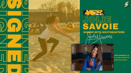 LionUpBeach's tweet photo. Welcome Jolie Savoie to the Lion Family! We are so excited to have her heart and determination joining us on the beach. Expect to here this name a lot Hammond, America! #LionUp #TheBeachLife https://t.co/A6PQ7FJBSG