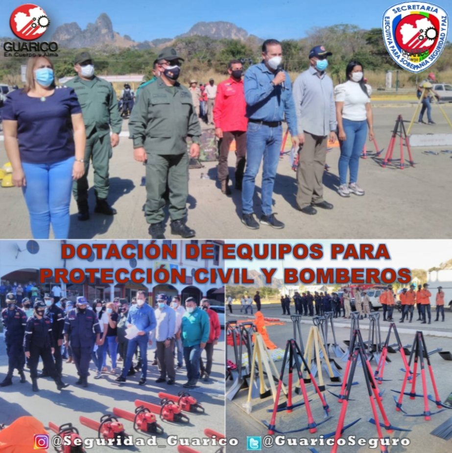 poliguarico15's tweet photo. Cumpliendo órdenes del Gobernador @josemvasquez y lineamientos del G/D Miguel Urrieta Secretario de Seguridad @Guaricoseguro y Director de @poliguarico15 se llevó a cabo la Activación del Comando Unificado Contra Incendios y dotación de equipos a Protección Civil y Bomberos 🚨🚔. https://t.co/feunJVWzNh