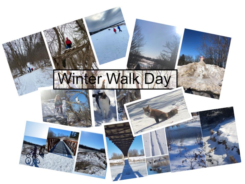 Winter Walk Day at Conestogo today!  Remember to take pictures and send them in.  Lots of great pics in already!