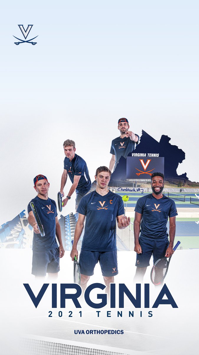 VirginiaSports's tweet photo. Update your 📱&amp;💻 wallpapers with @UVAMensTennis!
#GoHoos | #WallpaperWednesday 🔶🔷 https://t.co/QYlRACYJnJ