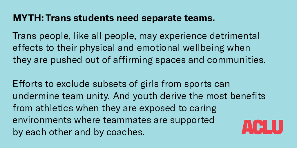 FACT FOUR: Trans people belong on the same teams as other students.