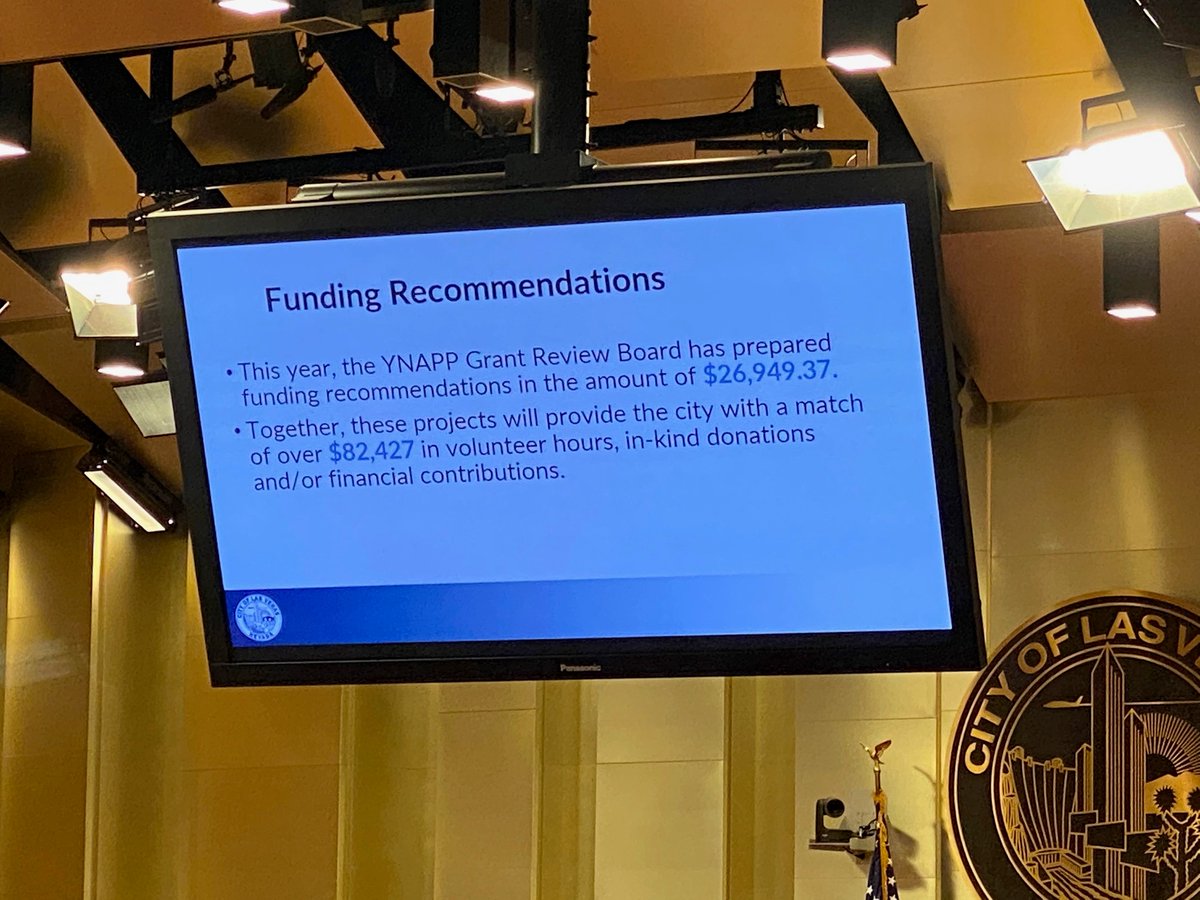 strongfuturelv's tweet photo. Exciting day for the Youth Neighborhood Association Partnership Program (YNAPP) grant recipients at the @CityOfLasVegas Council meeting! $26,949.37 was awarded for 27 groups to begin implementing their #YNAPP service projects. For more info visit https://t.co/rXGZuEWHKN https://t.co/YqdDguqQba