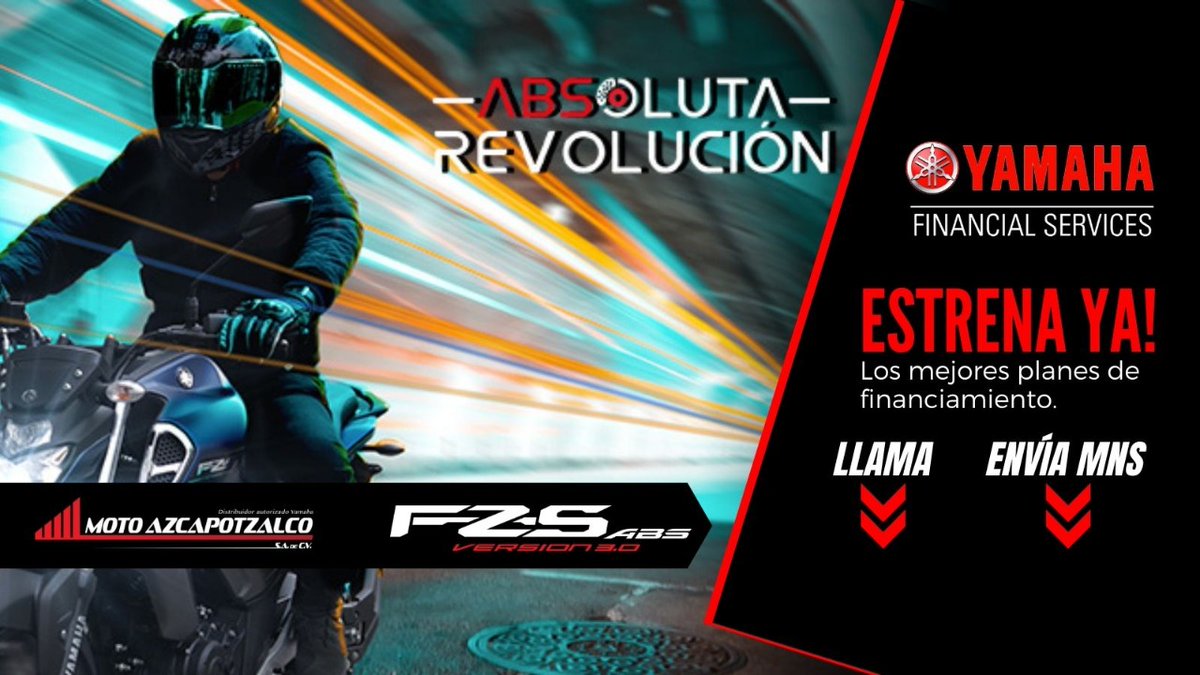 motoazca's tweet photo. La nueva FZ-S Ver 3.0 ABS llega con una nueva propuesta más agresiva e intimidante. Conoce los detalles en nuestra web https://t.co/EocLY0R3Yx #Yamaha #MotoAzcapotzalco
👉 El sistema ABS firmado por Bosch
👆 Iluminación LED
👍 Freno de disco trasero https://t.co/kMo4NehdHX