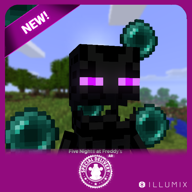 lIlumix's tweet photo. The Enderman greets you in the end! Holding blocks, to ruin your builds! His eyes glowing so bright, do you think you can survive this night? #FNAF #FNAFAR #SpecialDelivery #Illumix #Mojang #Enderman #Minecraft #End #Endermen #Mojang #Microsoft #collab #digitalart #gameart https://t.co/GMrmIWzNiL