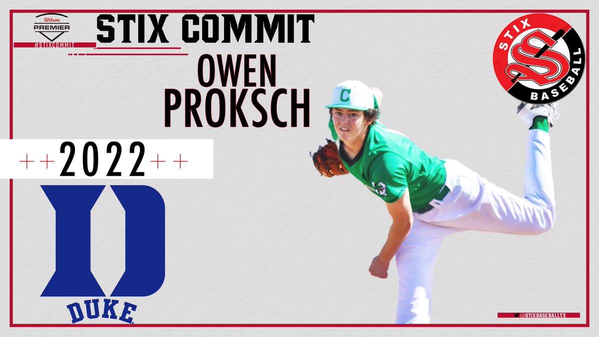 Congratulations to <a href="/owenproksch6/">Owen Proksch</a> on committing to <a href="/DukeBASE/">Duke Baseball</a>! 

#STIXCOMMIT | #STIXFAM