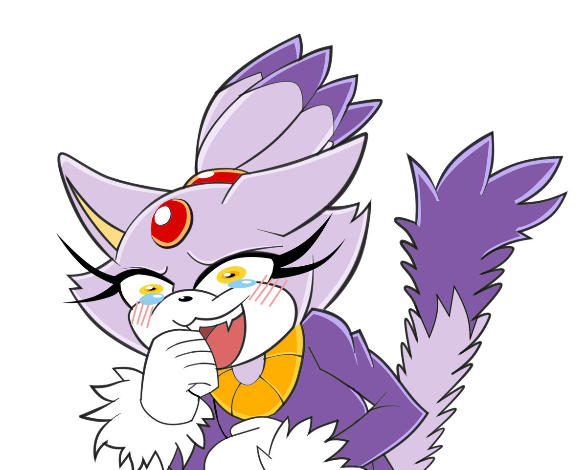 DarkDivide1's tweet photo. Blaze laughing hysterically, made for use as an emote 
#blazethecat #sonicthehedgehog https://t.co/IxSaTU8GdD