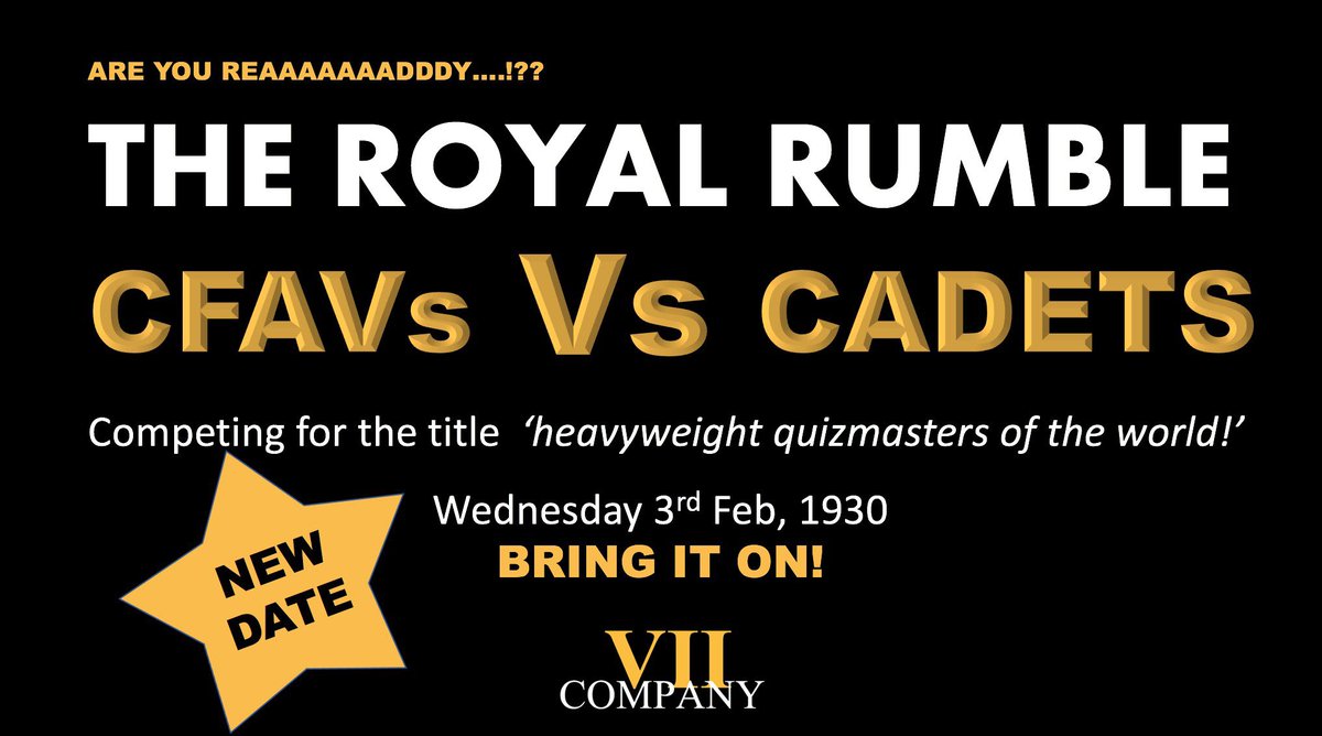 Some of you need to work on your geography skills, CFAVs 👀

Great fun and got to get the suit out, hope to do it again!

Cadets 33.5 - 21 CFAVs
<a href="/johnston_sgt/">SM Johnston</a>
@RSMBambury <a href="/MajKOC7/">Definintly major k</a> <a href="/7Coyglseacf/">7CoyGLSEACF</a> <a href="/7Guards/">78/79 Cadet Guards</a> <a href="/7Fusiliers/">74 FUSILIERS ACF</a> @77_acf