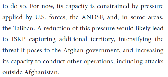 IS-KP's capacity is constrained due to military pressure.