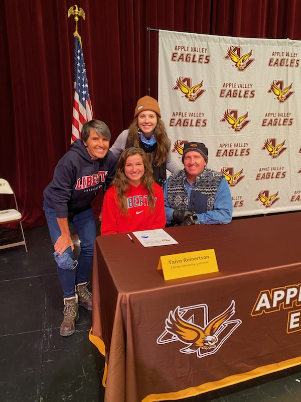 Congrats to senior Taiva Reinertson on signing her National Letter of Intent to attend Liberty University where she will be playing division one lacrosse! So proud!