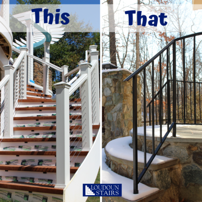 LoudounStairs's tweet image. To show off your outdoor patio, which railing system would you prefer? Wrought iron railings, or mixed materials? # metalrailing #customrailing #customstairs