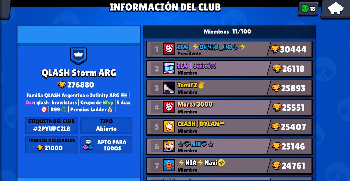 #BS --------------------------------------------------------------------------------------------------
Ahora mismo estamos haciendo una mudanza de club y formaremos parte de QLASH Storm. 
Pueden irse uniendo, habrá torneos y eventos por parte de QLASH y por parte de nosotros.