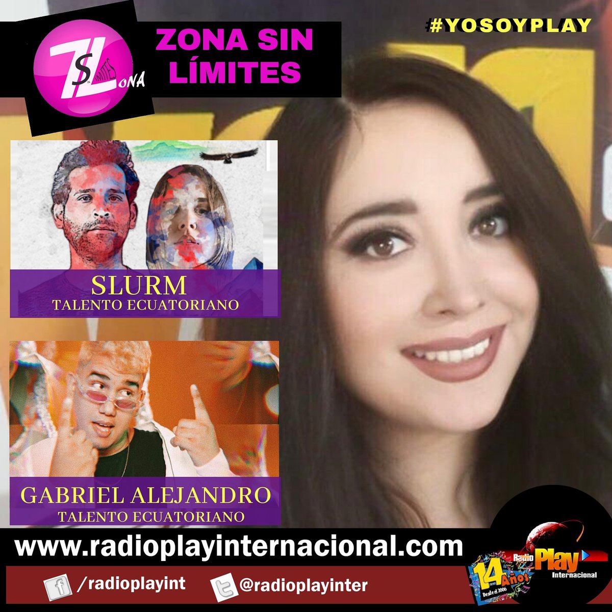 RadioPlayInter's tweet photo. 📣Hoy en #ZonaSinLimites nos acompañan grandes #TalentoEcuador🇪🇨 junto a @ferpauker.
Conoce a grandes artistas y sus estrenos oficialmente en #LaPlay.
por ➡️ https://t.co/xG8h4mWo2N
#fashion #moda #tendencias #pantone
#Music #Musica #Artistas #Actualidad #YoSoyPlay #PlayTv https://t.co/oNP2LZsuZZ