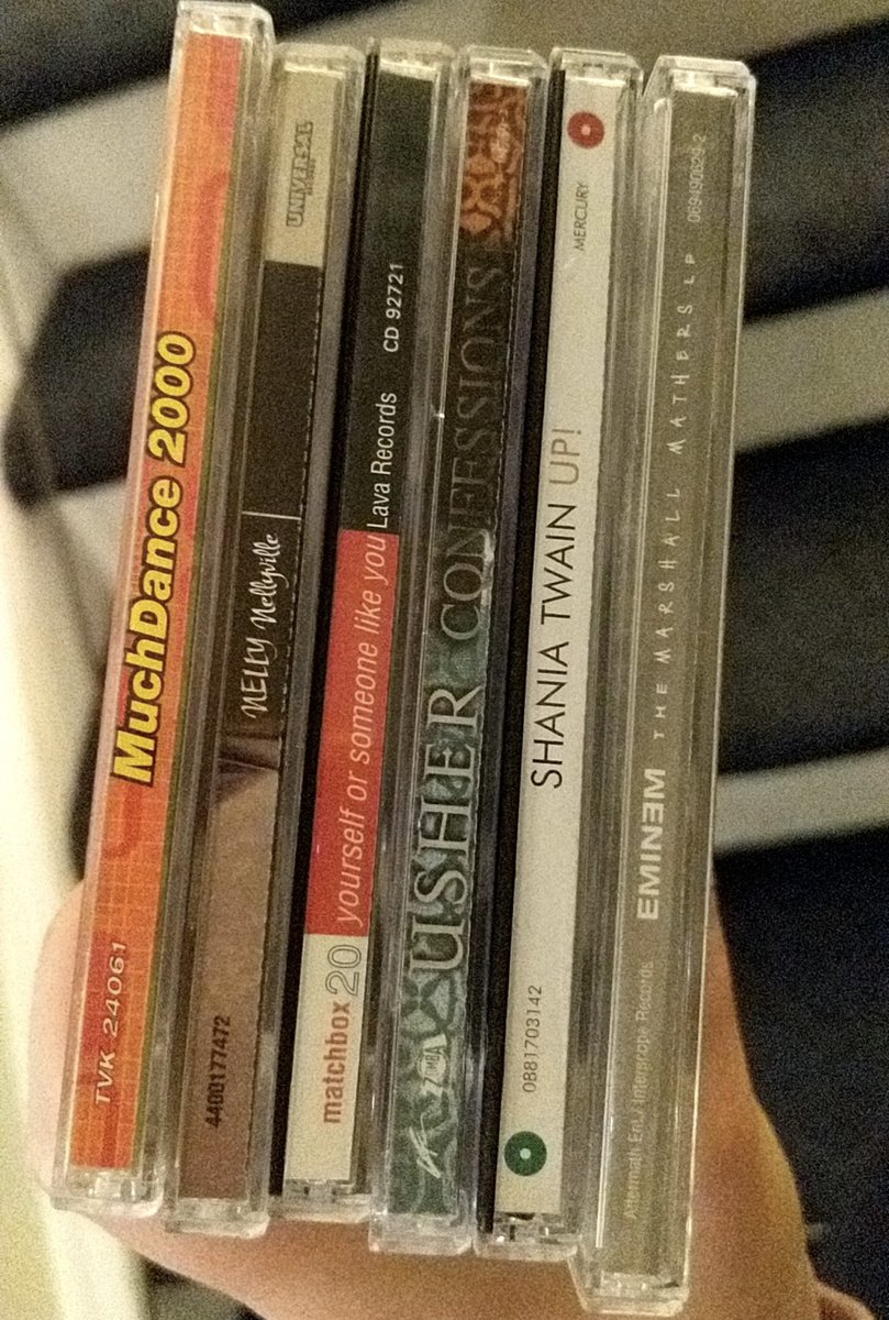 jaysellar's tweet photo. My sister found some old CD’s of mine while cleaning out the storage unit. Why am I paying for Spotify if I still listen to the same music?? https://t.co/TNY0AWhuee