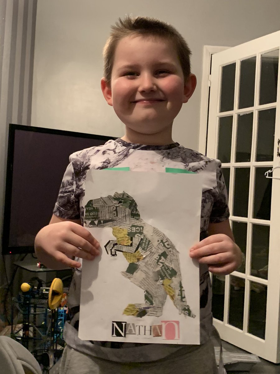 KeighleyHarding's tweet photo. Nathan’s dinosaur for Mrs Tookey’s challenge 🦖 @HeathSomers @Somers310 #SHPSGetCrafty https://t.co/w2ftDv9JnV