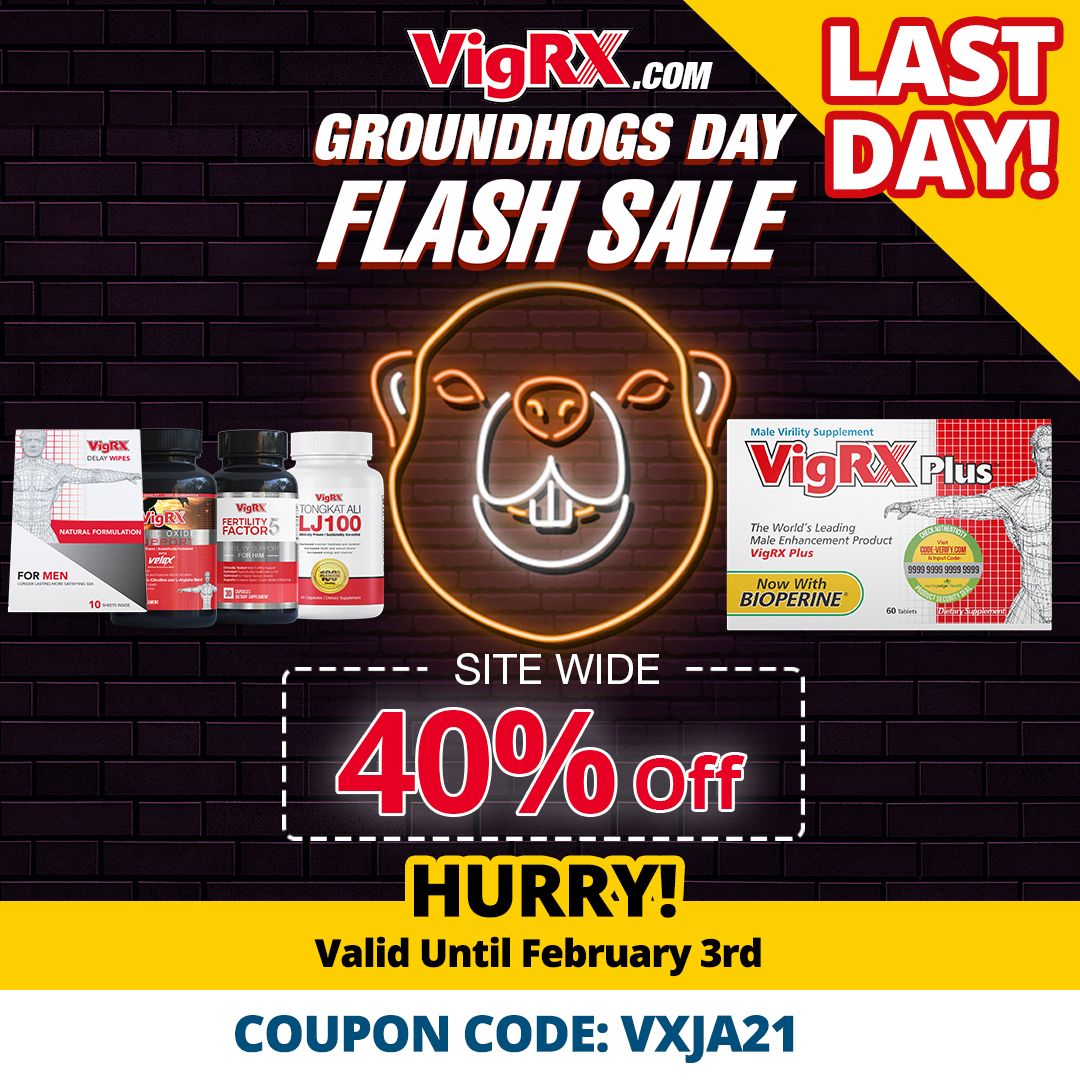 VigRX's tweet photo. Today is the last day of our extended Flash Sale!

Get over to our store before Midnight to receive 40% OFF your entire order!

Use coupon code VXJA21 at checkout, don't miss out. https://t.co/qPTsYyVzlk