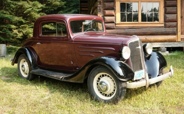 barnfinds's tweet photo. This 1934 Chevrolet 3-Window Coupe has belonged to the same family since new. It is a remarkable survivor with 40,000 original miles on the clock. Would you like to give this classic a new home? -> https://t.co/JofXgntf8m #3Window #Chevrolet #Coupe https://t.co/kv6W3oyhfF