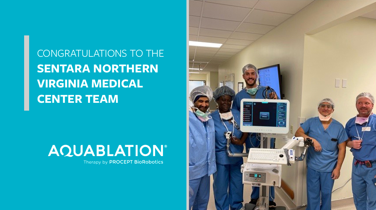 Congratulations to Dr. Singh, Dr. Klein, and the team at Sentara Northern Virginia Medical Center for completing their 100th #Aquablation therapy case! Thank you for your dedication to advancing #menshealth and innovation in #BPH surgery.