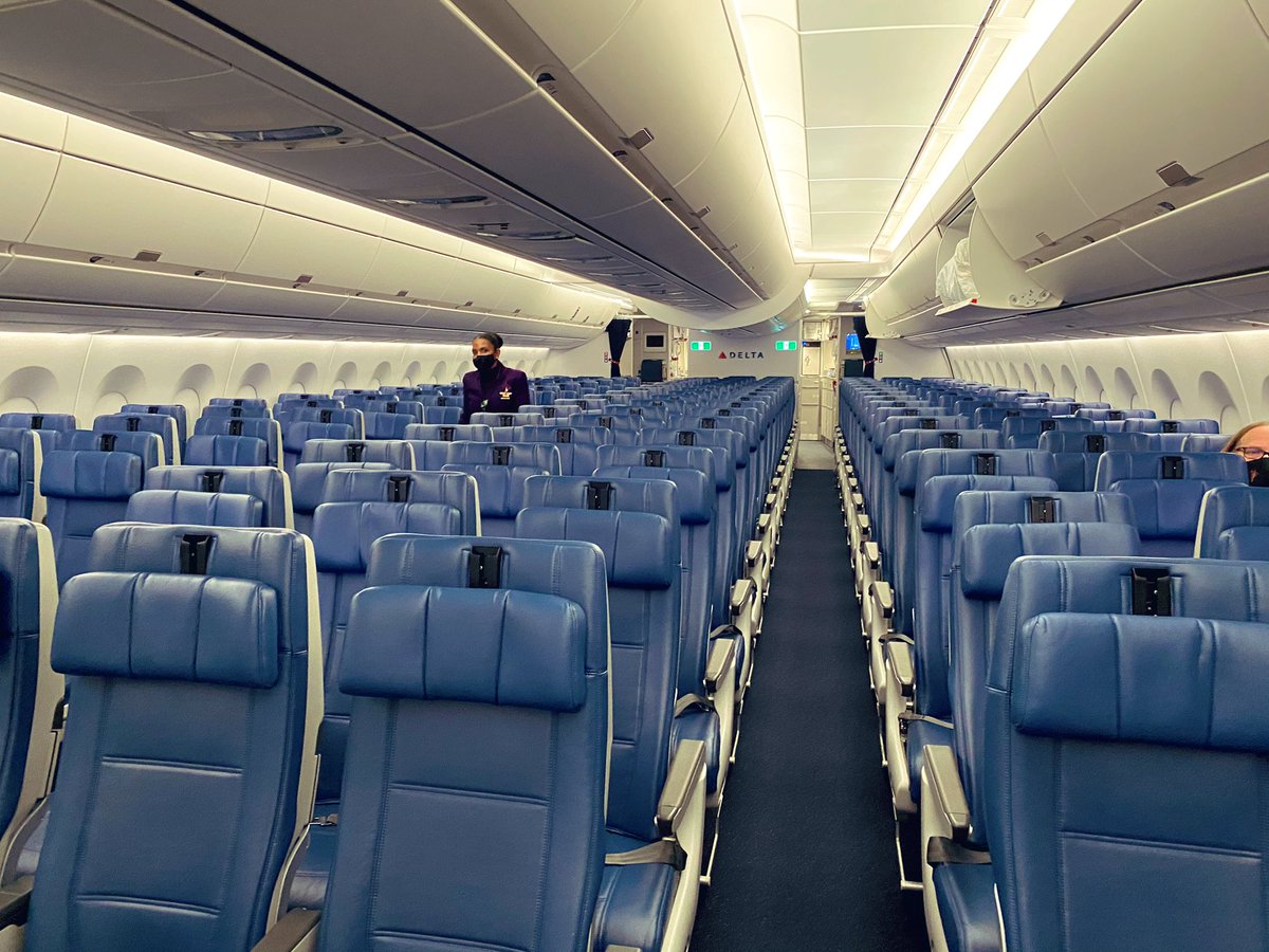 It was nothing compared to our 14hr  @Delta flight (LAX to SYD) though, which was REALLY empty due to Aus Govt international arrival caps. DL41 can usually carry around 260 people, but according to a cabin crew member, it had..Cabin Crew: 9Economy: 15First / Business: 4