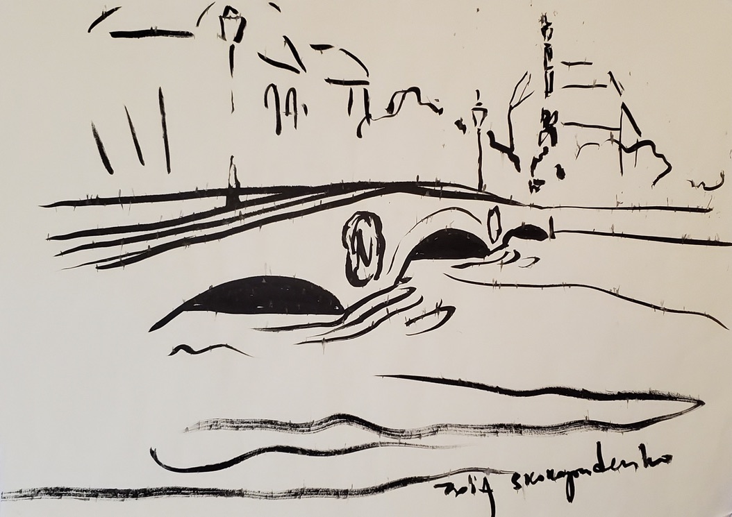 zoiaskoropadenk's tweet photo. As flood is getting up let me remind my sketching of Paris floods #parisflood #crue #crueseine #innondation #floodart #zoiaskoropadenko https://t.co/hlKADn1bqz