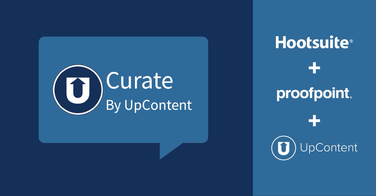 DaylanR's tweet photo. 📣BIG NEWS📣

We are excited to have partnered with @upcontent and @proofpoint to launch Curate, a robust curated content solution for all companies looking to grow their social media presence and employee advocacy programs!

What you need to know: https://t.co/wrk1xA9bIp https://t.co/463ra1BSKJ