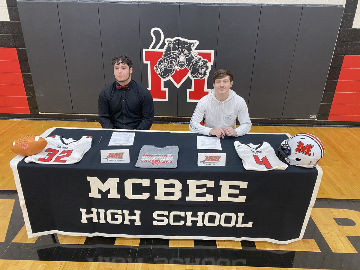 JohnnyKline11k's tweet image. It’s been awesome watching these two grow into the young men that they are! NGU is getting two good ones. 

Congratulations Brady Boyle and Dawson Wellmon!