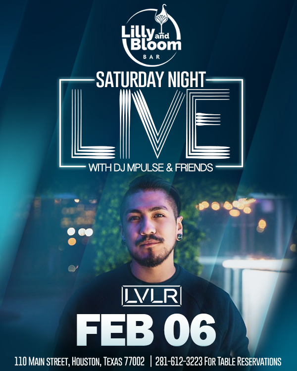 Commencing Saturday Night Live this Saturday! Houston's hottest Djs bringing you all the jams every week 🔥 

Lilly &amp; Bloom
110 Main St Houston, Texas