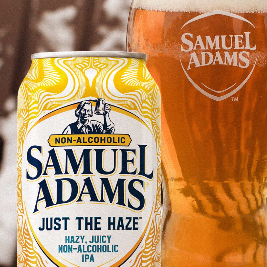 New Samuel Adams Just the Haze #NonAlcoholic Just The Haze is full-bodied with a smooth finish. Savvy #IPA drinkers will recognize the use of #Sabro, #Citra, #Mosaic and #Cascadehops.