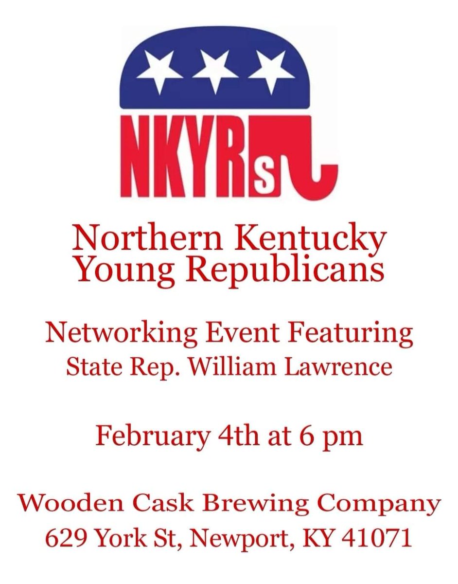 NKYRepublicans's tweet photo. We hope to see you at our upcoming social featuring @William31060567! https://t.co/l06lyNwQO5