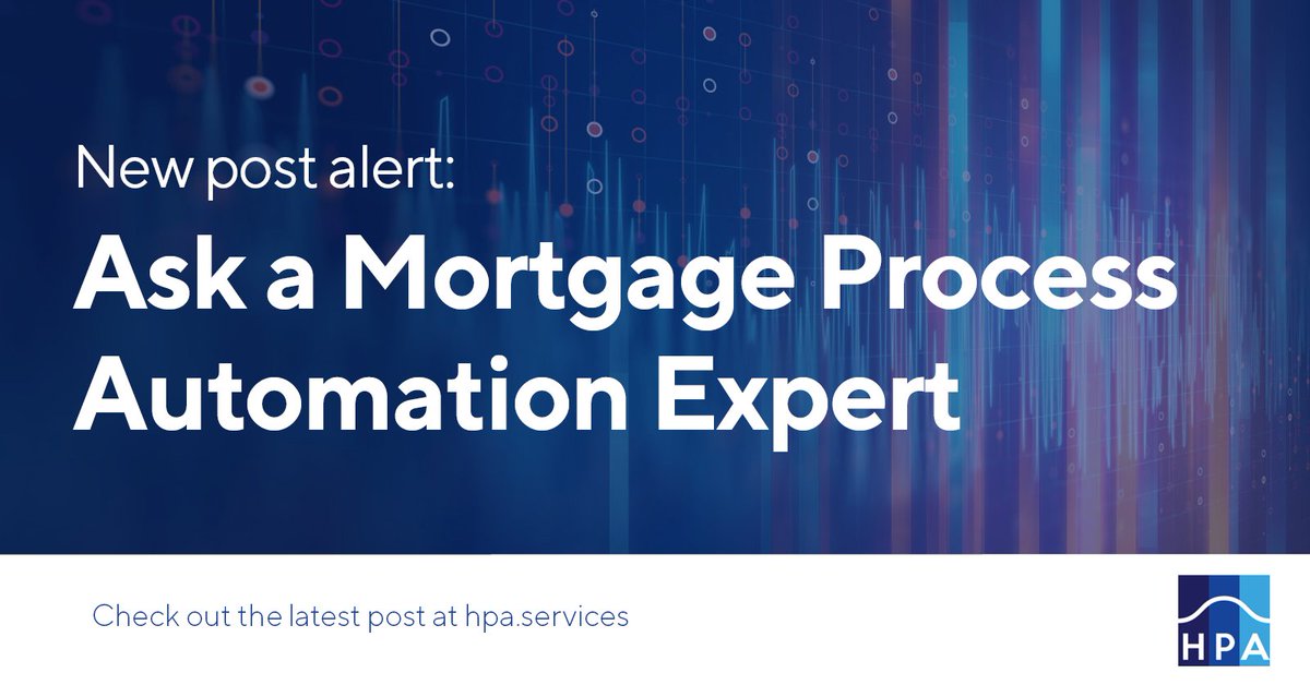 hpa_automation's tweet image. In Part 3 of our series Ask a Mortgage Process Automation Expert, we discuss what every lender needs to look out for with #RPA hpa.services/ask-a-mortgage…