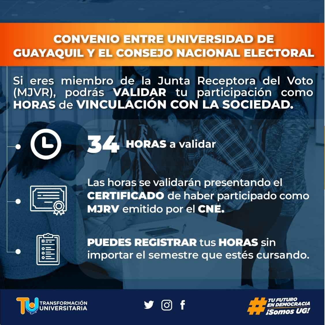 PacoRector's tweet photo. 📚Transformación Universitaria✨
Te damos a conocer los requisitos para validar las horas que participaste en las juntas receptora del voto como Vinculación con la Sociedad💯
#TransformaciónUniversitaria
#SomosUG
#VolvernosAEncontrar
#2021ready https://t.co/WaiEA4HKCm
