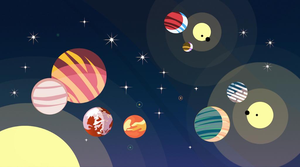 Various types of exoplanet discoveries are shown in this illustration by NASA/JPL-Caltech/Lizbeth B. De La Torre.