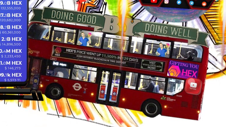 "Doing good by doing well" -  @GiftingYouHEX's motto!Gary puts his money where his mouth is! The proof? All the  #HEX (he hasn't staked), went towards advertising on the park's buses!If you want A+ financial education AND to be a meaningful specific, follow  @FundingGym today!