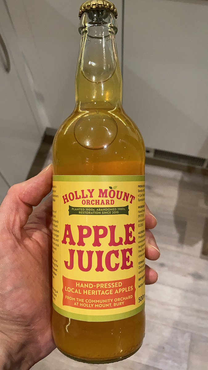 HMount_Orchard's tweet photo. Huzzah! This is probably the best thing to come out of 2020: our orchard’s apples, squished into juice and getting ready for sale for the first time EVER! 🍏🍏🍏
Watch this space for details of where to buy soon. WHOOP!!
#applelove #localapplejuice #2020silverlining https://t.co/CPn6edJWnu