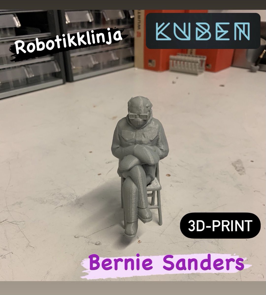 KjOHauge's tweet image. Når elevene får slippe løs og leke med 3D-skriveren! 😅🌟

#kubenvgs #robotikk #automasjon #koding #programmering #BernieSanders #BernieMeme