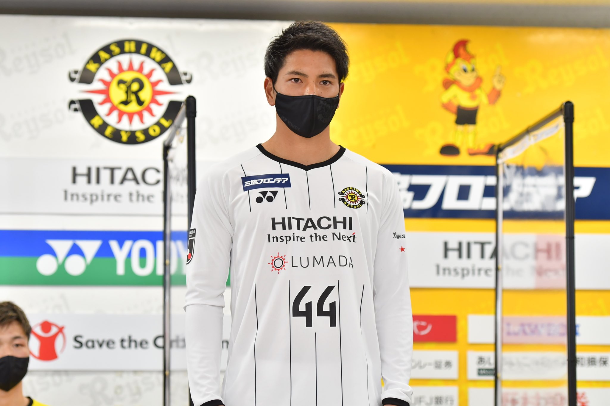 ブルー×レッド 柏レイソル ユニフォーム 上島選手 No.44 YONEX