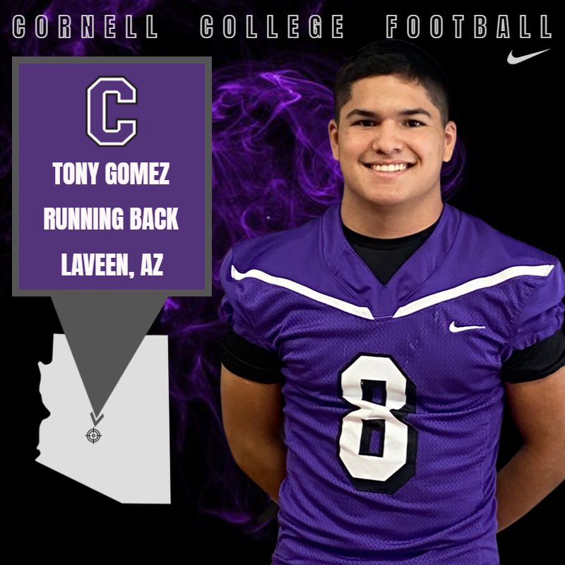 tonyrgomezjr's tweet photo. Extremely blessed for this opportunity to continue my athletic and academic career at @CornellCollege! So excited for this next step in my life. Thank you Coach Pifer for the opportunity. @CoachWilliams63 @CoachWaber @vctrojans @AZHSFB @azc_obert @KevinMcCabeHHF https://t.co/aExadojk85